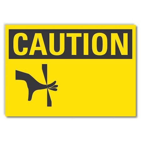 Lyle Caution Sign, 7 in Height, 10 in Width, Non-PVC Polymer, Vertical Rectangle, English LCU3-0202-ED_10x7