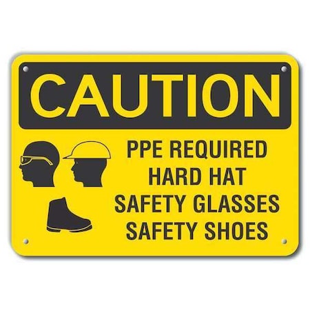 Lyle Caution Sign, Recycled Aluminum, 7 in. H, LCU3-0191-RA_10x7 LCU3-0191-RA_10x7