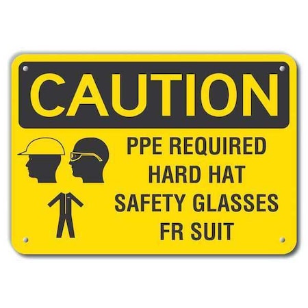 Lyle Caution Sign, Recycled Aluminum, 7 in. H, LCU3-0193-RA_10x7 LCU3-0193-RA_10x7
