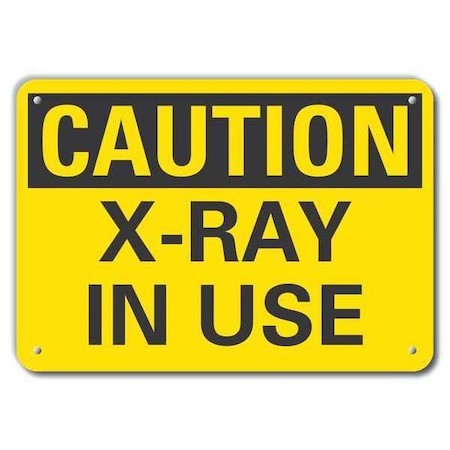Lyle Radiation & Laser Sign, 7 in H x 10 in W, Aluminum, Vertical Rectangle LCU3-0220-RA_10x7