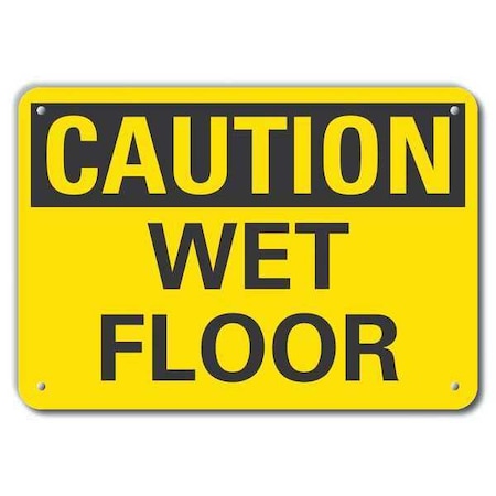 Lyle Caution Sign, 10 in H, 14 in W, Plastic, Horizontal Rectangle, English, LCU3-0208-NP_14x10 LCU3-0208-NP_14x10