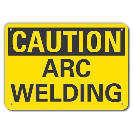 Lyle Caution Sign, 10 in Height, 14 in Width, Aluminum, Horizontal Rectangle, English LCU3-0212-RA_14x10