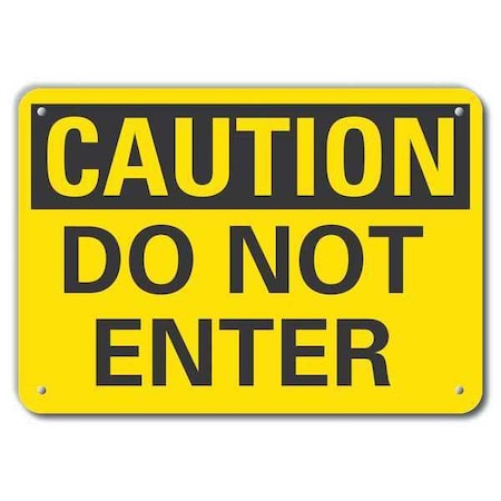 Lyle Caution Sign, 7 in H, 10 in W, Plastic, Vertical Rectangle, English, LCU3-0215-NP_10x7 LCU3-0215-NP_10x7