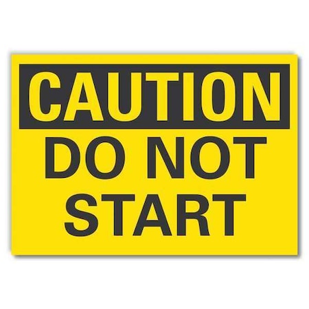 Lyle Caution Sign, 10 in Height, 14 in Width, Non-PVC Polymer, Horizontal Rectangle, English LCU3-0216-ED_14x10