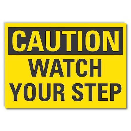 Lyle Caution Sign, 7 in H, 10 in W, Reflective Sheeting, Vertical Rectangle, English, LCU3-0235-RD_10x7 LCU3-0235-RD_10x7