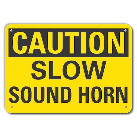 Lyle Caution Sign, 7 in H, 10 in W, Plastic, Vertical Rectangle, English, LCU3-0239-NP_10x7 LCU3-0239-NP_10x7
