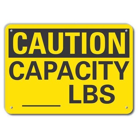 Lyle Caution, Capacity _ Lbs., 10 in W x 7 in H, Plastic, LCU3-0241-NP_10x7 LCU3-0241-NP_10x7