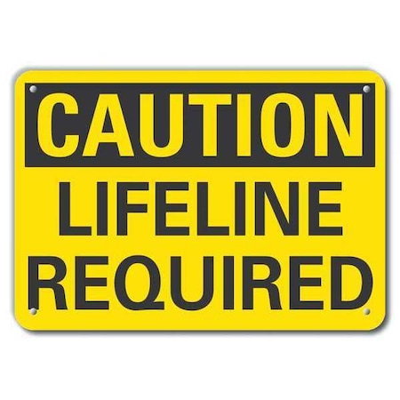 Lyle Caution Sign, 14" W, 10" H, 0.055" Thick, LCU3-0248-NP_14x10 LCU3-0248-NP_14x10