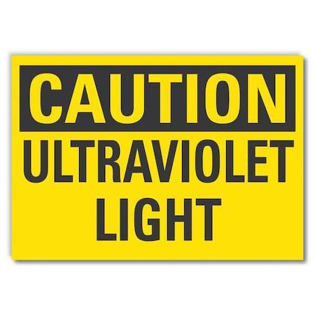 Lyle Radiation & Laser Sign, 5 in H x 7 in W, Reflective Sheeting, Horizontal Rectangle LCU3-0249-RD_7x5