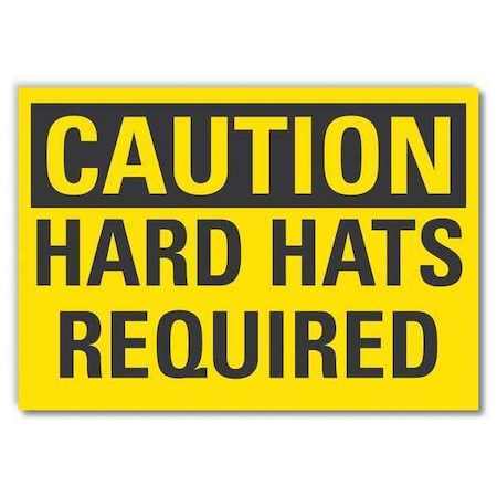 Lyle Caution Sign, Self-Adhesive Vinyl, 7 in. H, LCU3-0250-RD_10x7 LCU3-0250-RD_10x7