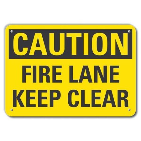 Lyle Caution Sign, 7 in H, 10 in W, Aluminum, Vertical Rectangle, English, LCU3-0262-RA_10x7 LCU3-0262-RA_10x7