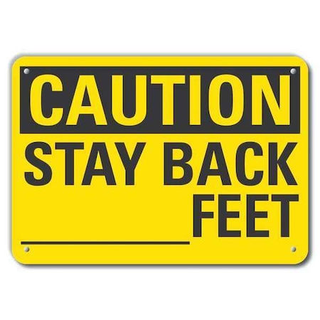 Caution Sign, 7 in H, 10 in W, Aluminum, Vertical Rectangle, English, LCU3-0264-RA_10x7