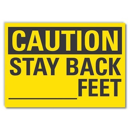 Lyle Caution Sign, Self-Adhesive Vinyl, 5 in. H, LCU3-0264-RD_7x5 LCU3-0264-RD_7x5