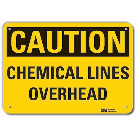 Lyle Reflective Chemicals Caution Sign, 10 in H, 14 in W, Horizontal Rectangle, LCU3-0285-RA_14x10 LCU3-0285-RA_14x10
