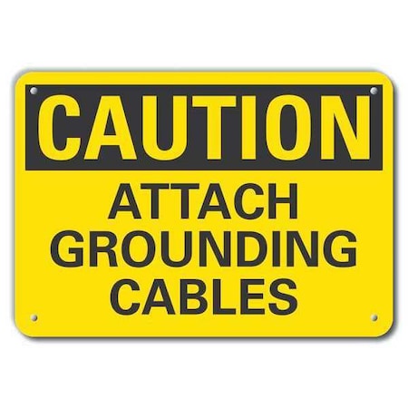 Lyle Caution Sign, 14" W, 10" H, 0.055" Thick, LCU3-0284-NP_14x10 LCU3-0284-NP_14x10