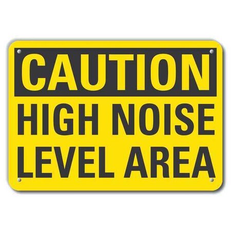 Lyle Caution Sign, 10 in Height, 14 in Width, Plastic, Horizontal Rectangle, English LCU3-0273-NP_14x10