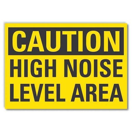 Lyle Hearing  Caution Reflective Label, 10 in Height, 14 in Width, Reflective Sheeting, English LCU3-0273-RD_14x10