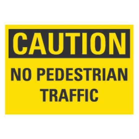 Lyle Pedestrian Traffic Caution Reflective Label, 7 in H, 10 in W, LCU3-0279-RD_10x7 LCU3-0279-RD_10x7