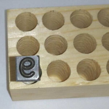 Young Bros Stamp Works Hand Stamp, 2-3/8" Shank L, Steel, 03091 9 03091 9