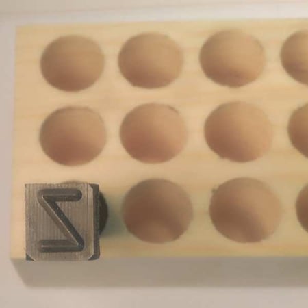 Young Bros Stamp Works Hand Stamp, 3" Shank L, Steel, 06273 Z 06273 Z