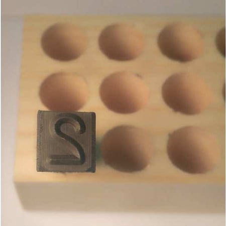 Young Bros Stamp Works Hand Stamp, 2-1/2" Shank L, Steel, 03093 2 03093 2