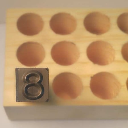 Young Bros Stamp Works Hand Stamp, 3" Shank L, Steel, 06093 8 06093 8