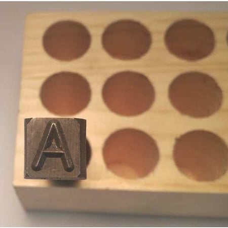 Young Bros Stamp Works Hand Stamp, 2-1/2" Shank L, Steel, 03273 A 03273 A