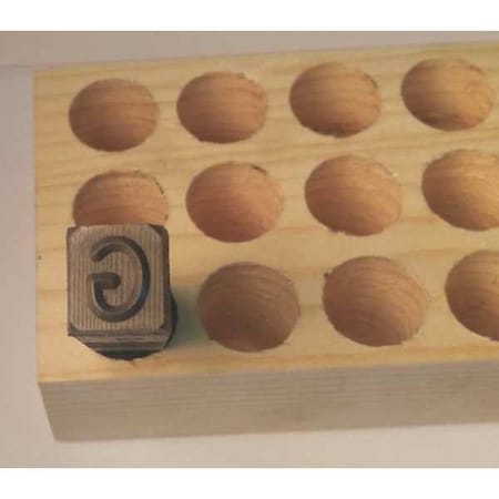 Young Bros Stamp Works Hand Stamp, 2-3/8" Shank L, Steel, 06271 G 06271 G