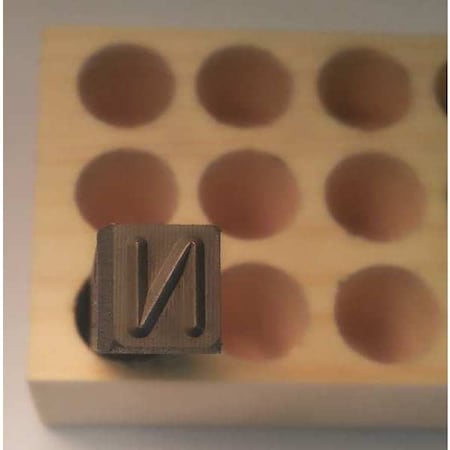 Young Bros Stamp Works Hand Stamp, 2-1/2" Shank L, Steel, 03273 N 03273 N