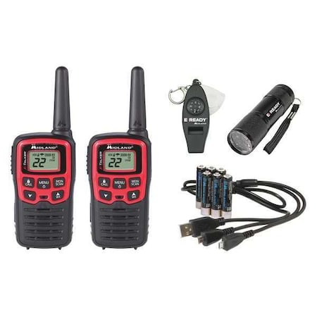 Midland Radio Portable Two Way Radio, 0.5W, 26 mi. EX37VP