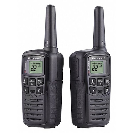 Midland Radio Portable Two Way Radio, 0.5W, 20 mi. T10