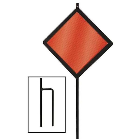 Zoro Select Reflective Driveway Marker, Fiberglass, 5" Width, 48" Height, Red DMD80048R