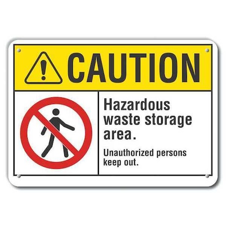 Lyle Caution Sign, 10 in H, 14 in W, Horizontal Rectangle, English, LCU3-0078-RA_14x10 LCU3-0078-RA_14x10