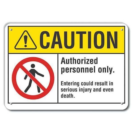 Caution Sign, 7 in H, 10 in W, Plastic, Vertical Rectangle, English, LCU3-0080-NP_10x7