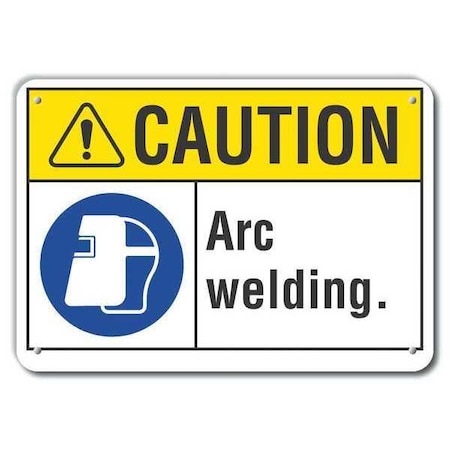 Lyle Caution Sign, 7 in Height, 10 in Width, Aluminum, Vertical Rectangle, English LCU3-0071-RA_10x7