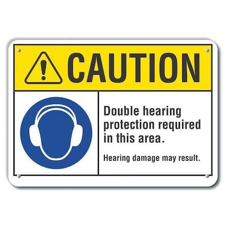 Lyle Caution Sign, 14" W, 10" H, 0.055" Thick, LCU3-0056-NP_14x10 LCU3-0056-NP_14x10
