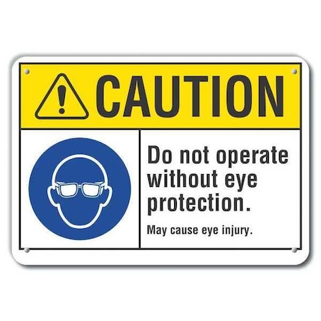 Lyle Caution Sign, Recycled Aluminum, 10 in. H, LCU3-0062-RA_14x10 LCU3-0062-RA_14x10