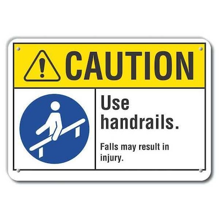 Lyle Caution Sign, 10 in H, 14 in W, Plastic, Horizontal Rectangle, English, LCU3-0065-NP_14x10 LCU3-0065-NP_14x10