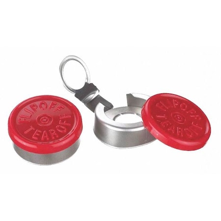 Wheaton Flip Cap, Flip Cap, Red, PK1000 224208