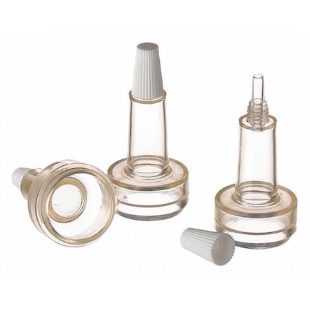 Wheaton Dropper Tip with Cap, HDPE, WhitePK100 224080