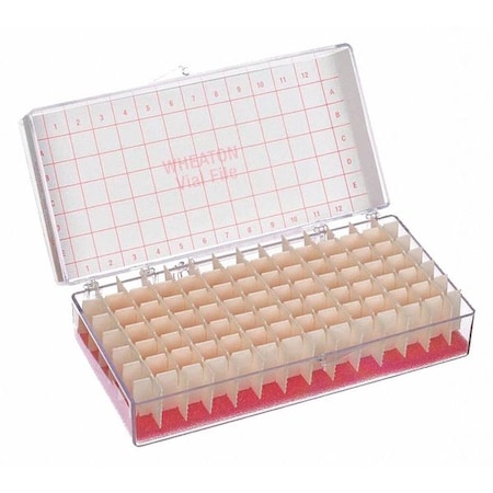 Wheaton Vial Store Case, Holds 60 Test Tubes, PK6 228778