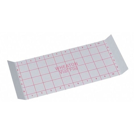 Wheaton Index Card, For 40 Vials Store Case, PK35 228785