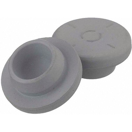 Wheaton Snap On Stopper, Chlorobutyl, Gray, PK1000 W224100-181