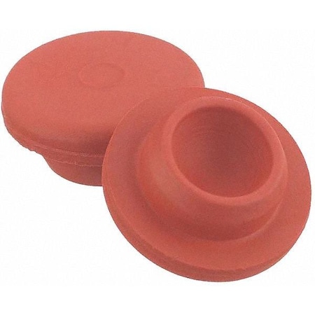 Wheaton Straight Plug Stopper, Rubber, Red, PK1000 224100-172
