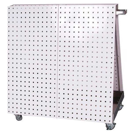 Triton Products 36-3/4 In. L x 39-1/4 In. H x 21-1/4 In. W Aluminum Frame Tool Cart with Tray and White LocBoard LBC-18