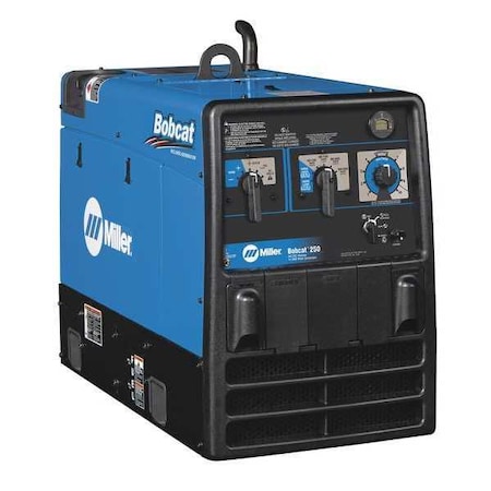 Miller Electric Engine Driven Welder, Bobcat 250 Series, Electric Start, 21 hp, Liquid Propane, 11,000 W Peak 907504