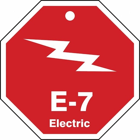 Accuform Energy Source ID Tag, No Header, Plastic, 2-1/2" Width, 2-1/2" Height, Write On Surface: No TDK307VPE