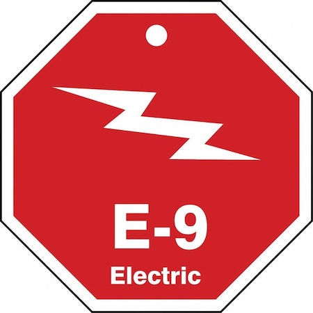 Accuform Energy Source ID Tag, No Header, Plastic, 2-1/2" Width, 2-1/2" Height, Write On Surface: No TDK309VPE