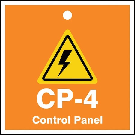 Accuform Energy Source ID Tag, No Header, Plastic, 2-1/2" Width, 2-1/2" Height, Write On Surface: No TDK204VPE