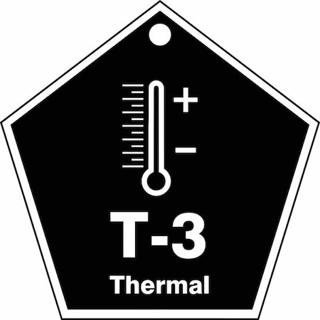 Accuform Energy Source ID Tag, No Header, Plastic, 2-1/2" Width, 2-1/2" Height, Write On Surface: No TDK803VPE